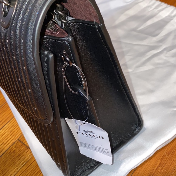 NWT Coach Black Quilted Parker with Rivets - Picture 4 of 9